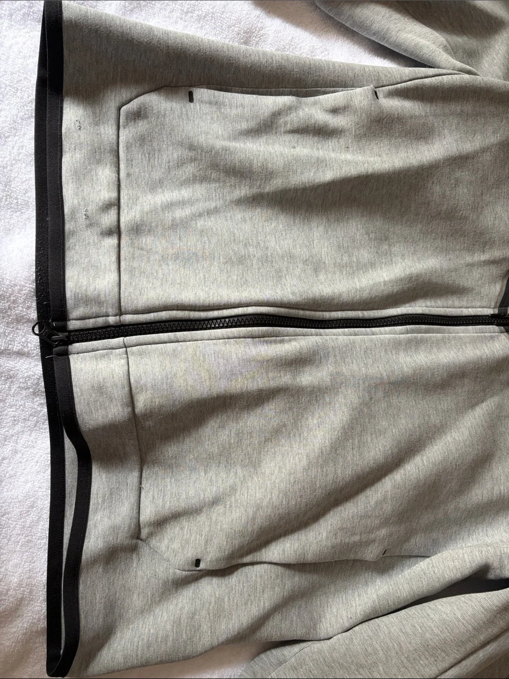 Nike Boys Grey Hoodie Jacket with Black Trim Nike tech